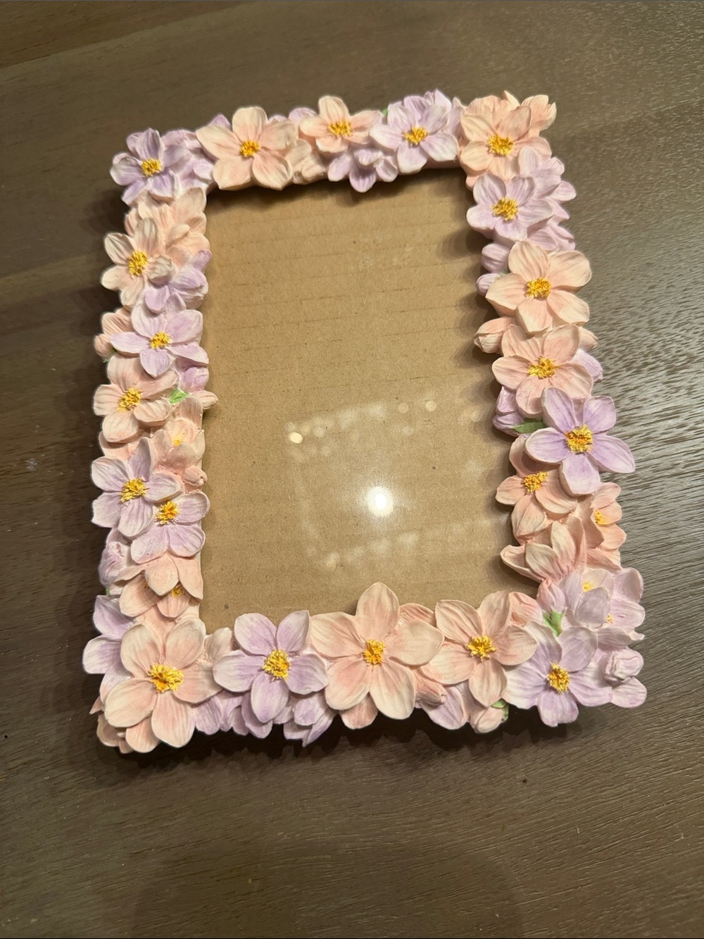 Russ Floral Picture Frame in Pale Pink and Lavender